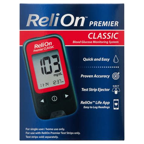 relion glucomètre|ReliOn™ Premier CLASSIC .